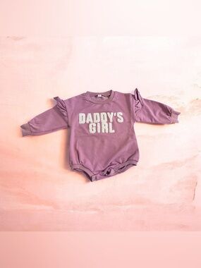 Daddy’s Girl Brand New Baby Romper Sweater – Dusty Mauve Pink – Size 60 (0-3M)